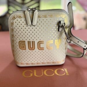 Gucci Moon & Stars Mini Guccy Shoulder Bag White